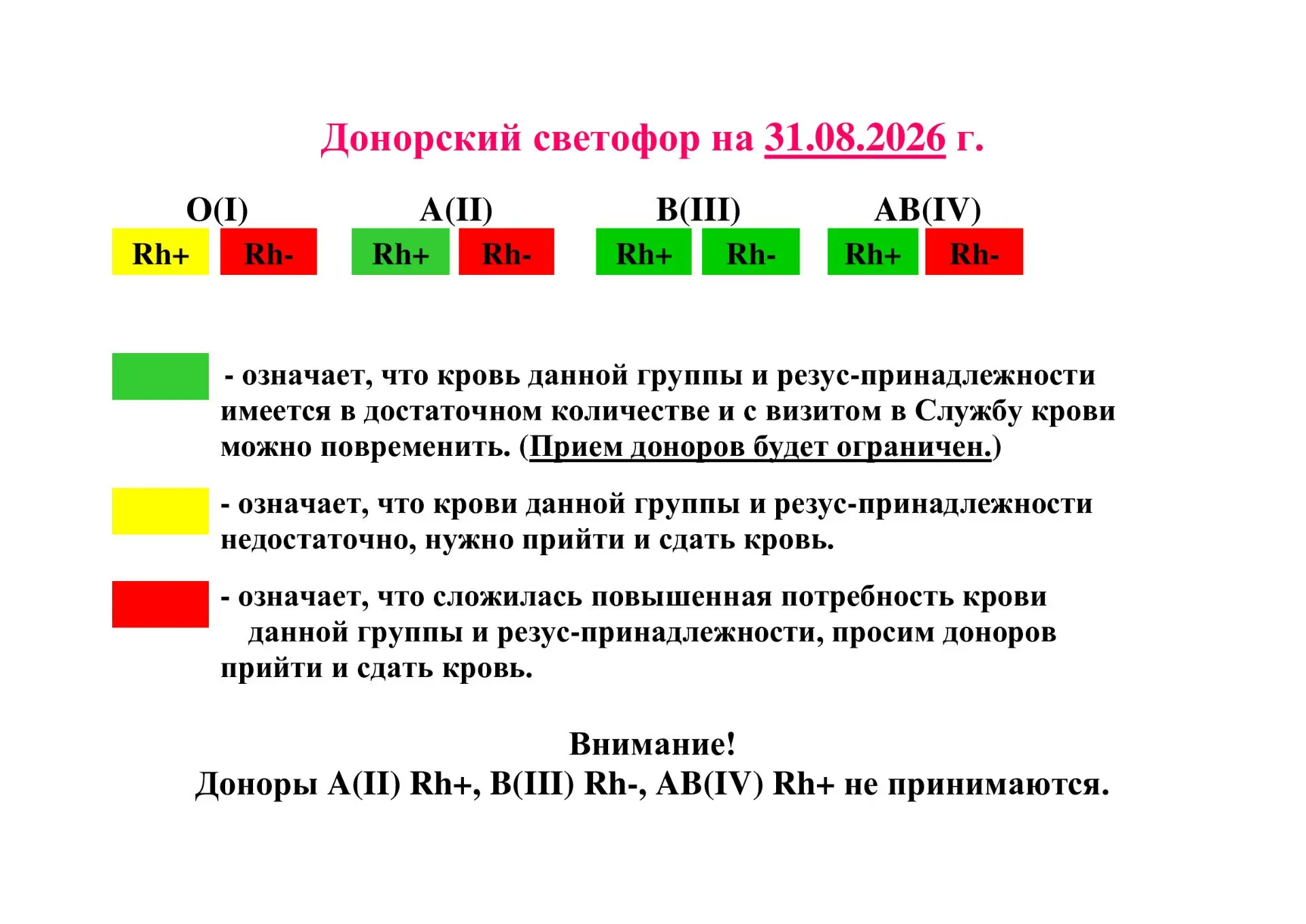 Донорский светофор