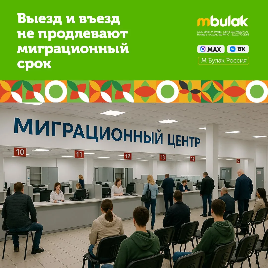❗🛫Выезд и въезд не продлевают миграционный срок  Выезд из России и последующее возвращение не обнуля