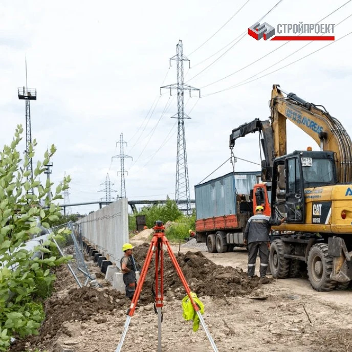 Установка бетонного забора