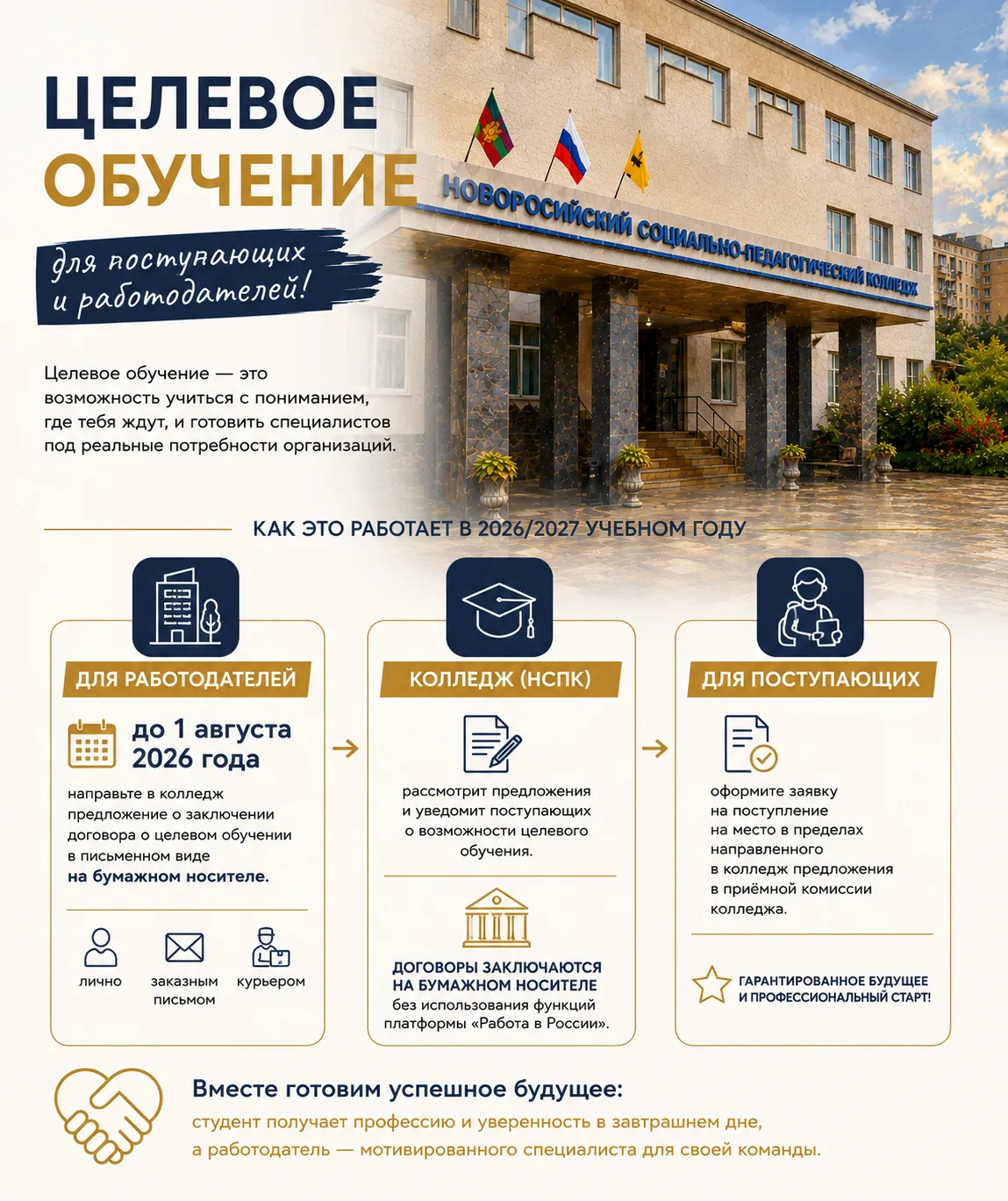 🔥 Целевое обучение: когда студент и работодатель находят друг друга ещё до выпуска

🤝 Для поступаю