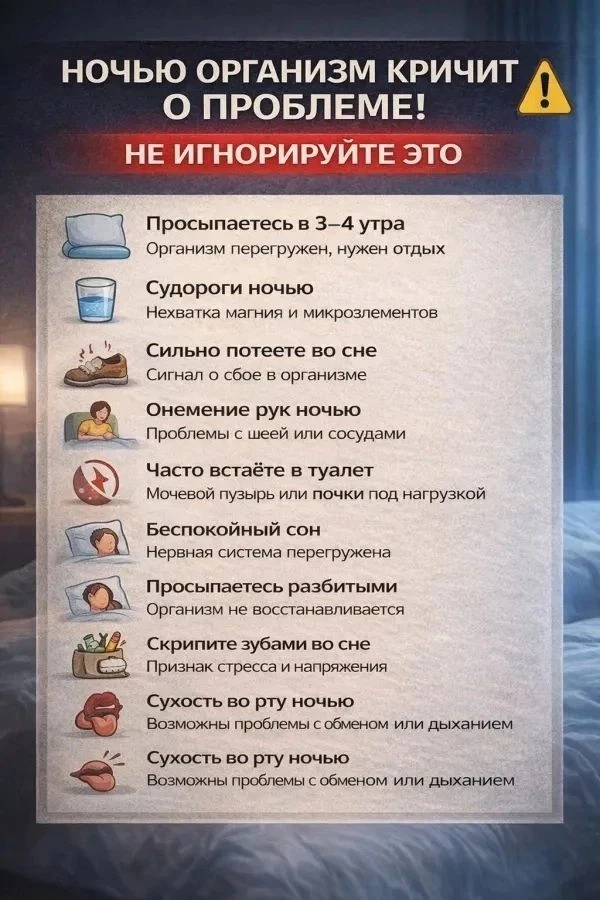 🛏️Беспокойный и поверхностный сон у взрослых чаще всего связан со стрессом, нарушениям...
