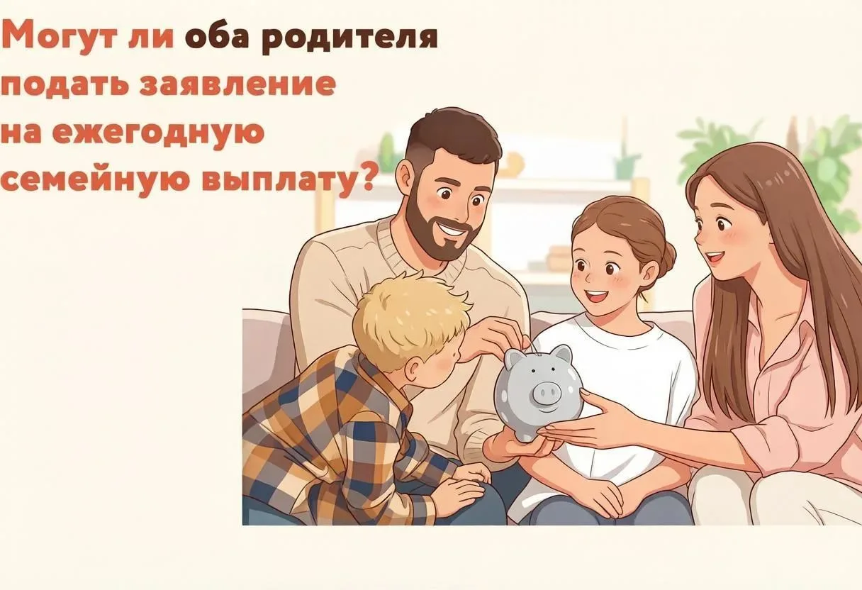 ✅Правом на получение ежегодной семейной выплаты могут воспользоваться оба родителя?