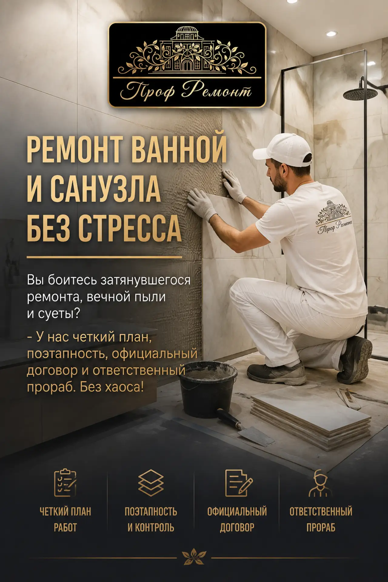 Ремонт санузла без неожиданностей: всё, что нужно - в одной команде