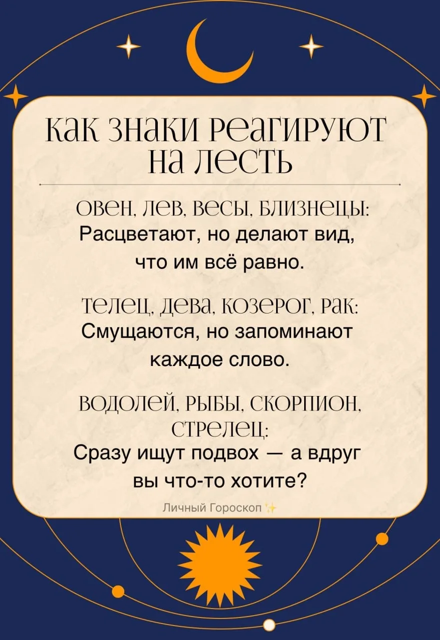 Как знаки реагируют на лесть