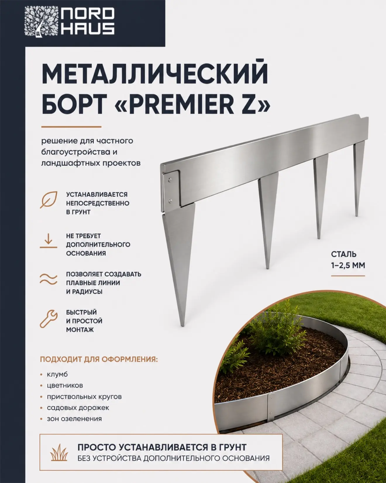 Металлический борт «Premier Z»