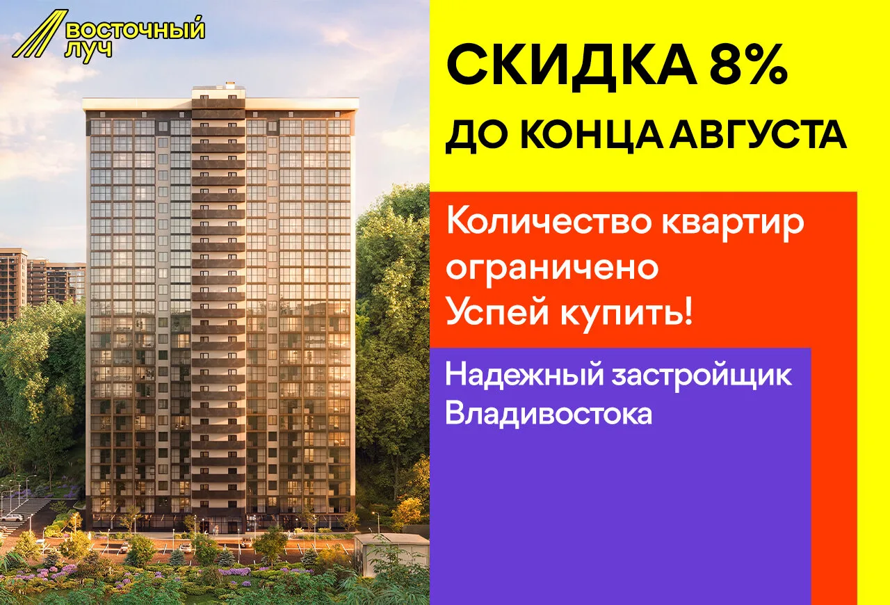 Скидка 8% до конца августа Количество квартир ограничено