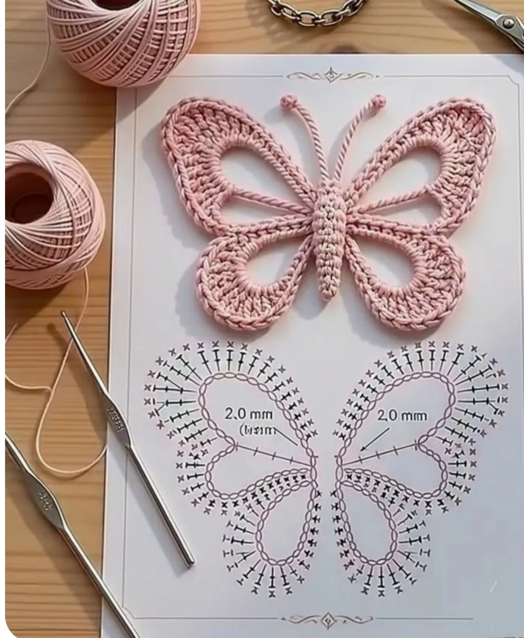 🦋🌶 Схемы бабочек крючком