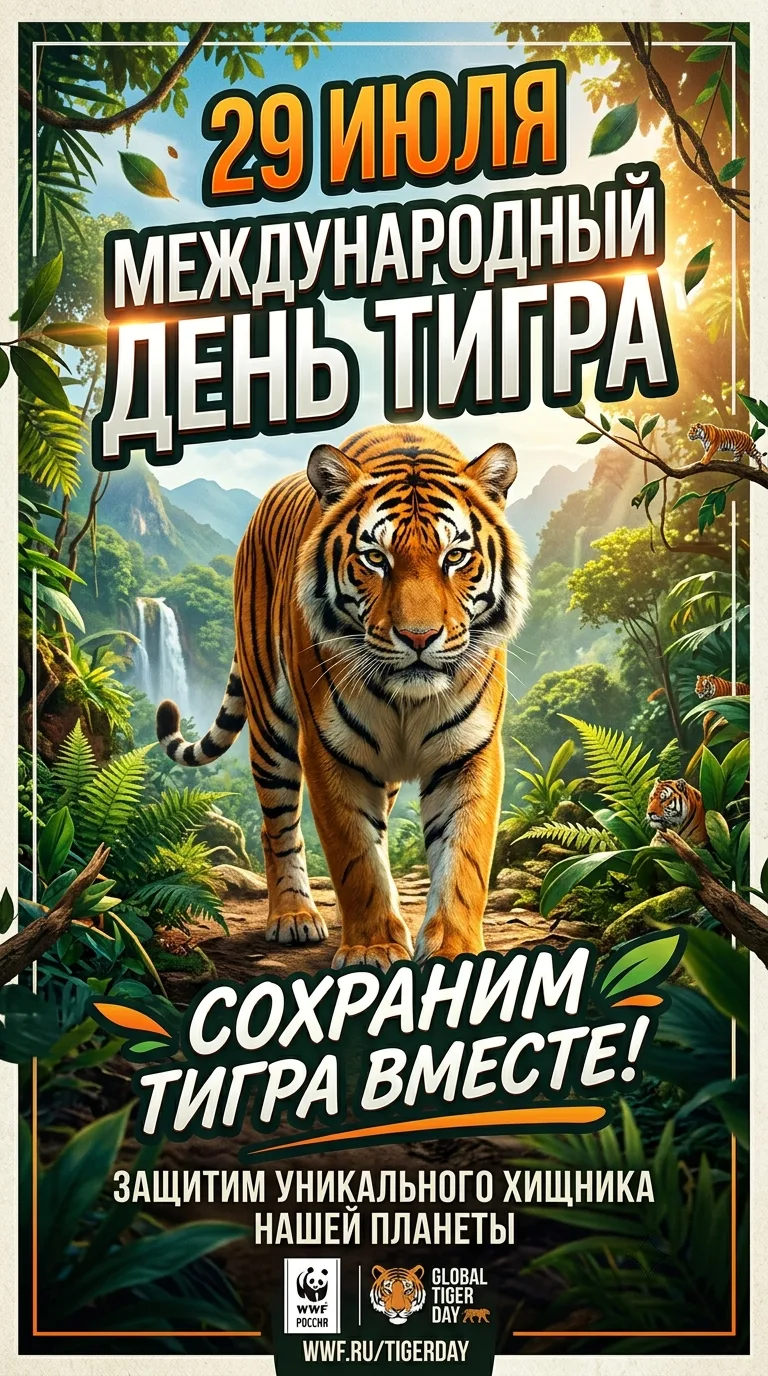 🎉 Международный день тигра — 29 июля! 🐅

Дорогие подписчики, знаете ли вы, что тигр — самый крупны