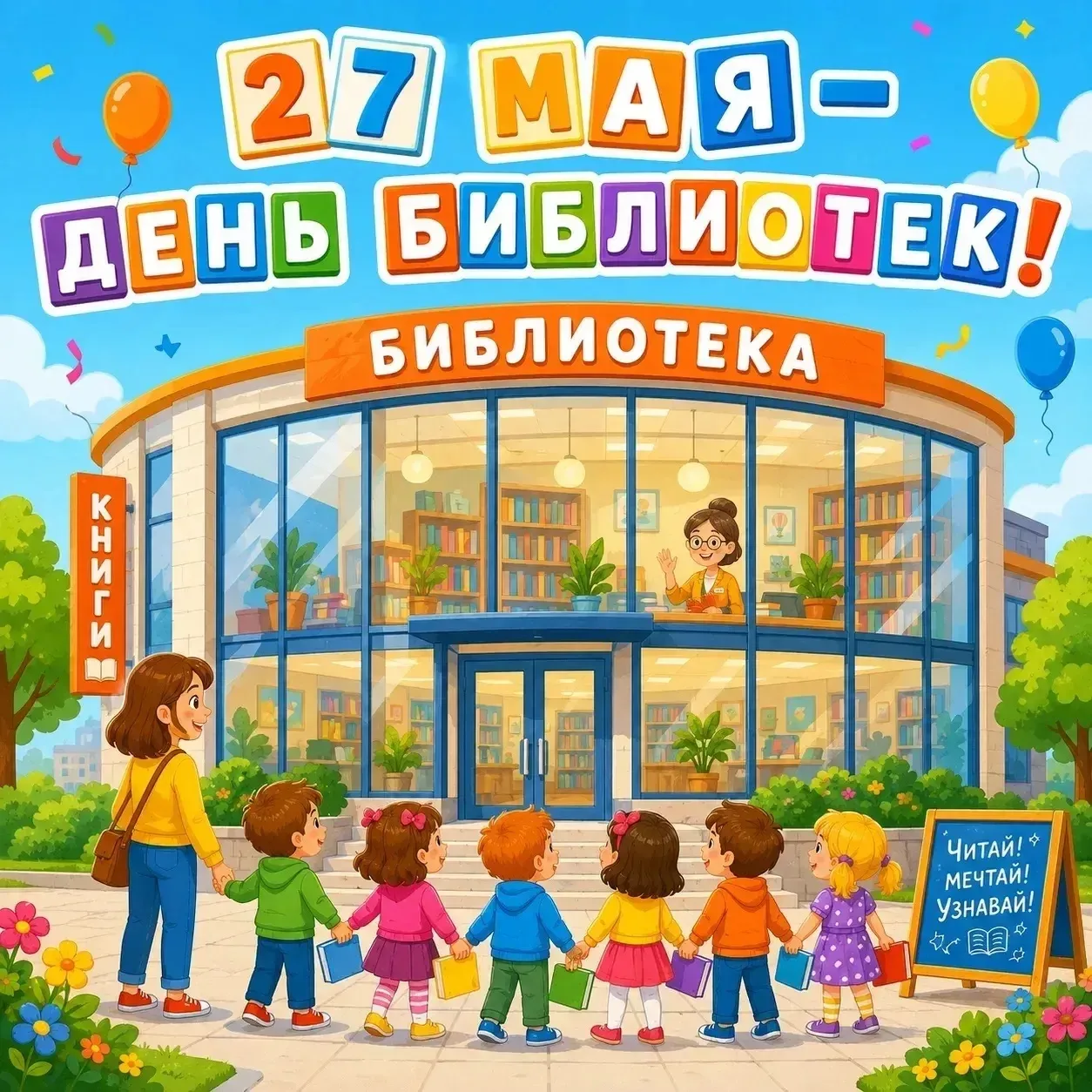 Сегодня, 27 мая, в России отмечается праздник всех, кто причастен к миру книг и знаний—...