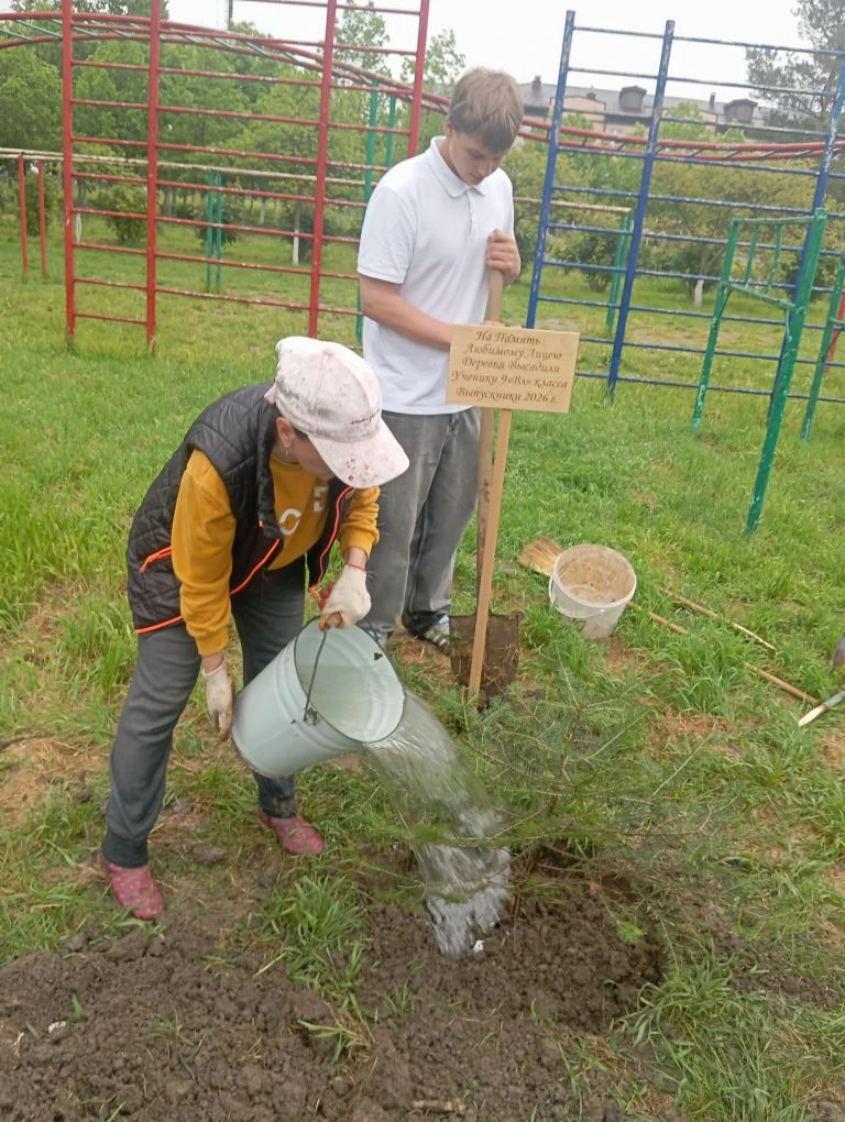 🌳 Продолжая традиции! 🌳  В рамках доброй традиции, выпускники 9"Вл" класса посадили деревья 🌲🌲🌲 на т