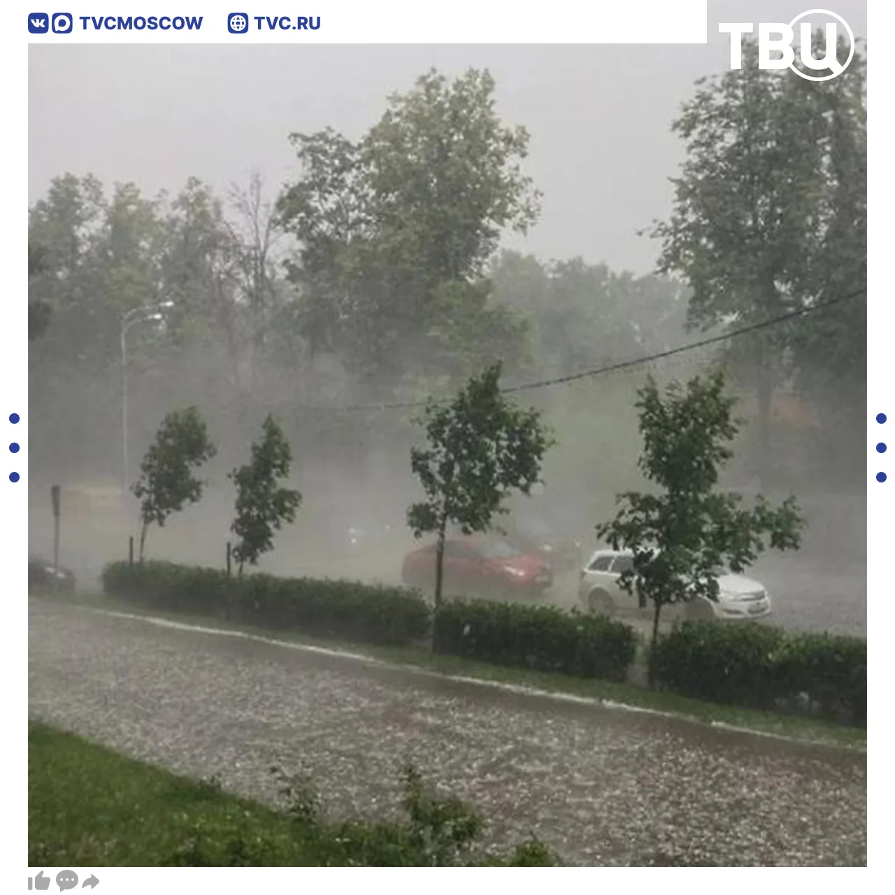 ⛈ Больше половины месячной нормы осадков выпало в Подмосковье за сутки