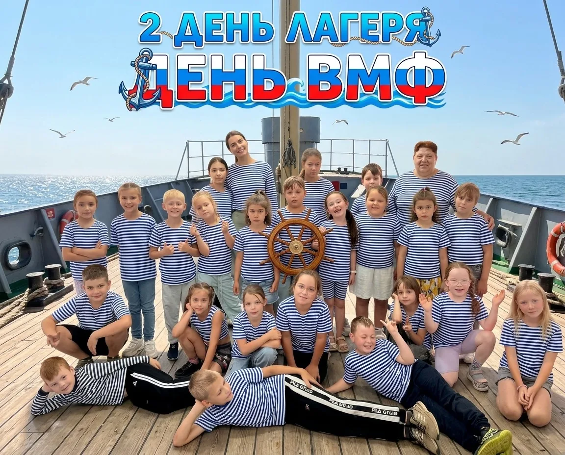 ⚓ Второй день в нашем лагере — День Военно-Морского Флота!
