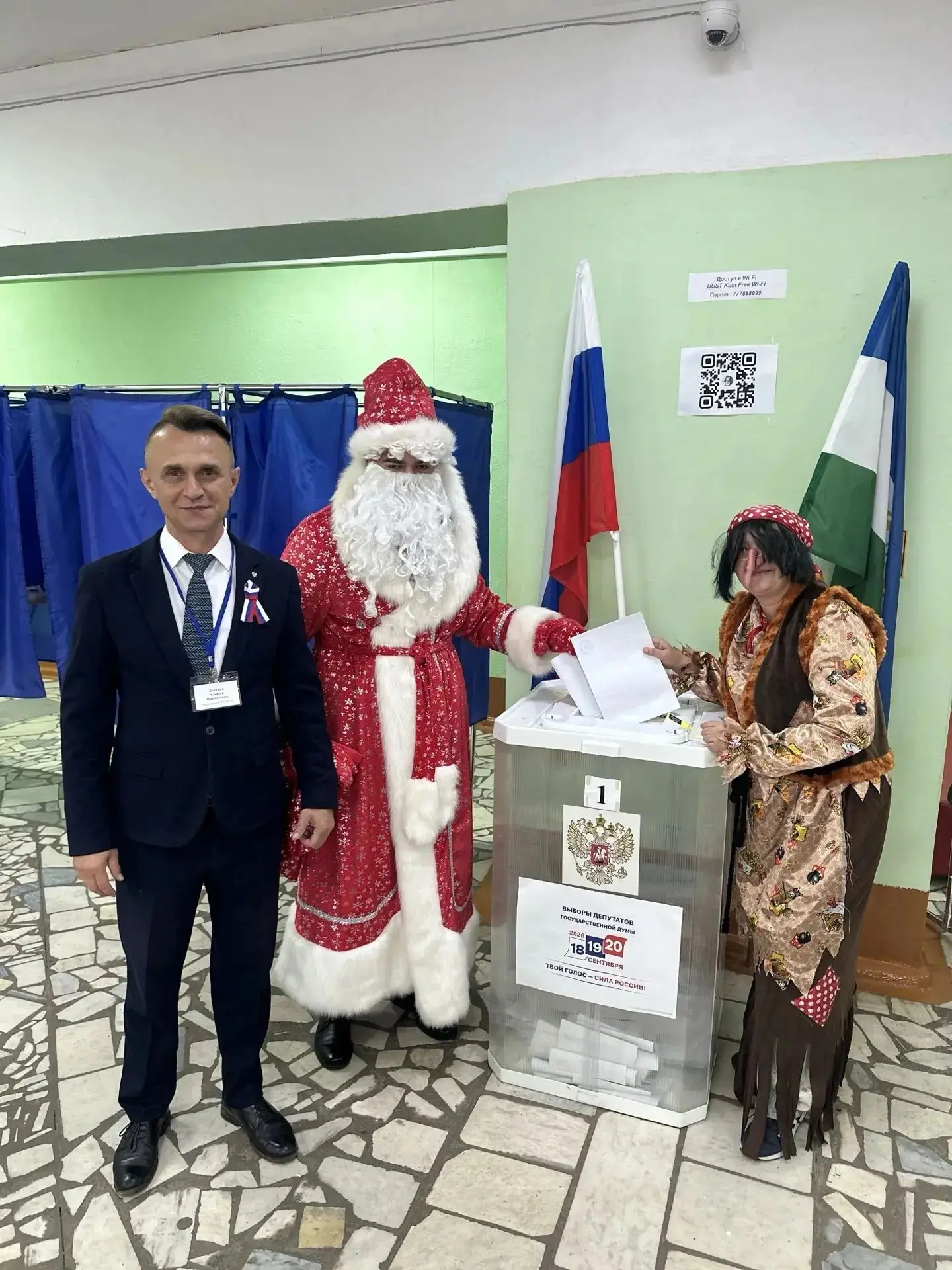 На УИК 434 очень колоритные избиратели)