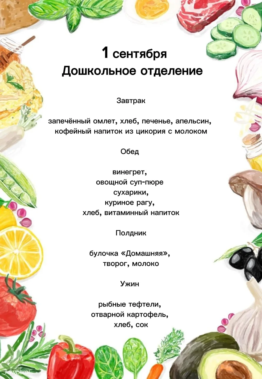 🍎🍏Меню