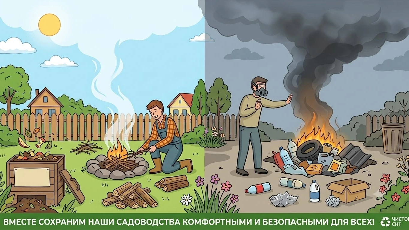 🌿 Чем пахнет ваш костёр? Берегите чистый воздух в СНТ

Лето на даче ассоциируется с ароматом хвои, 