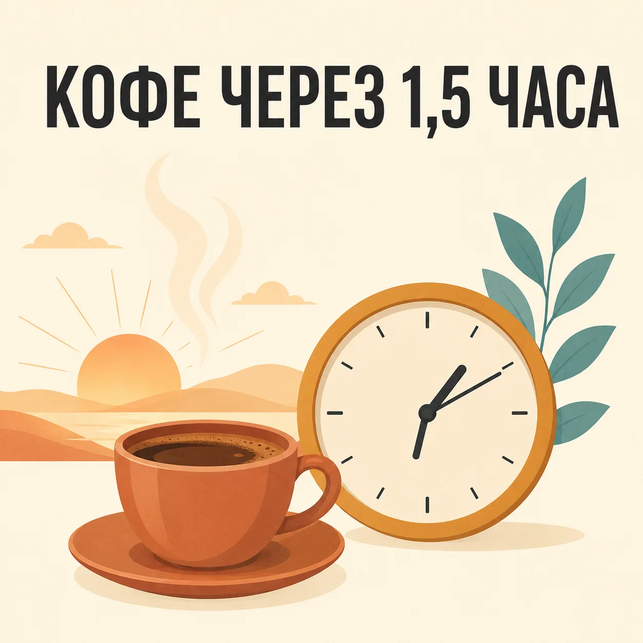 ☕ Не пей кофе сразу после пробуждения
