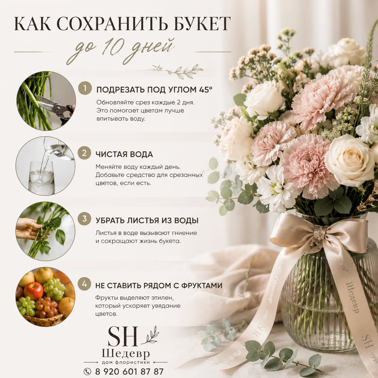 Как продлить жизнь букету