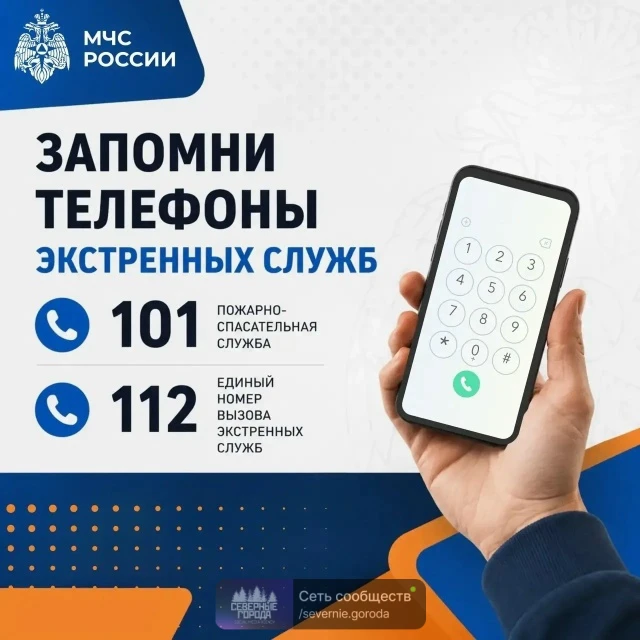 Напоминаем об алгоритме действий при пожаре: