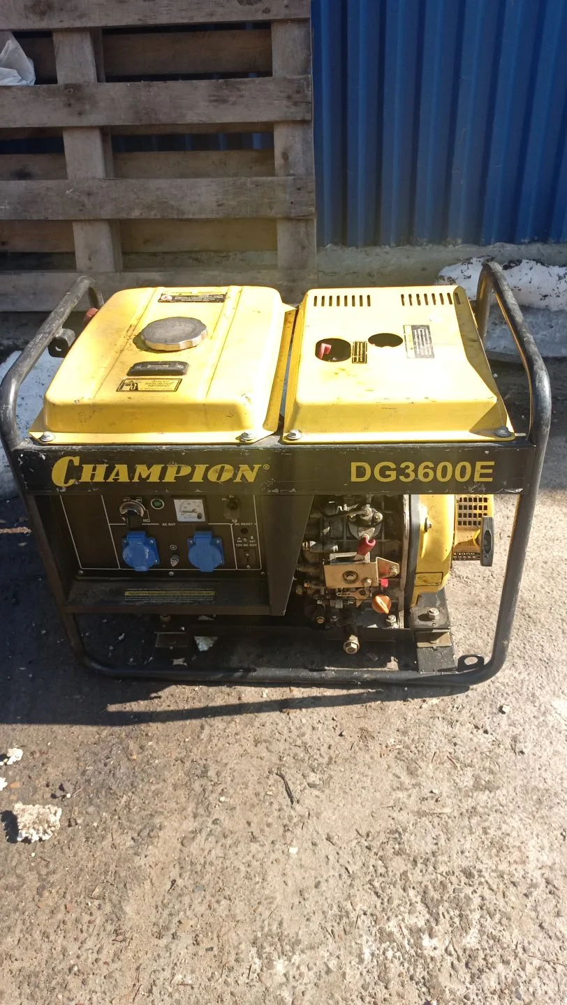 Дизельный генератор Champion DG3600E бу, в отличном состоянии. Цена 35000 руб без НДС