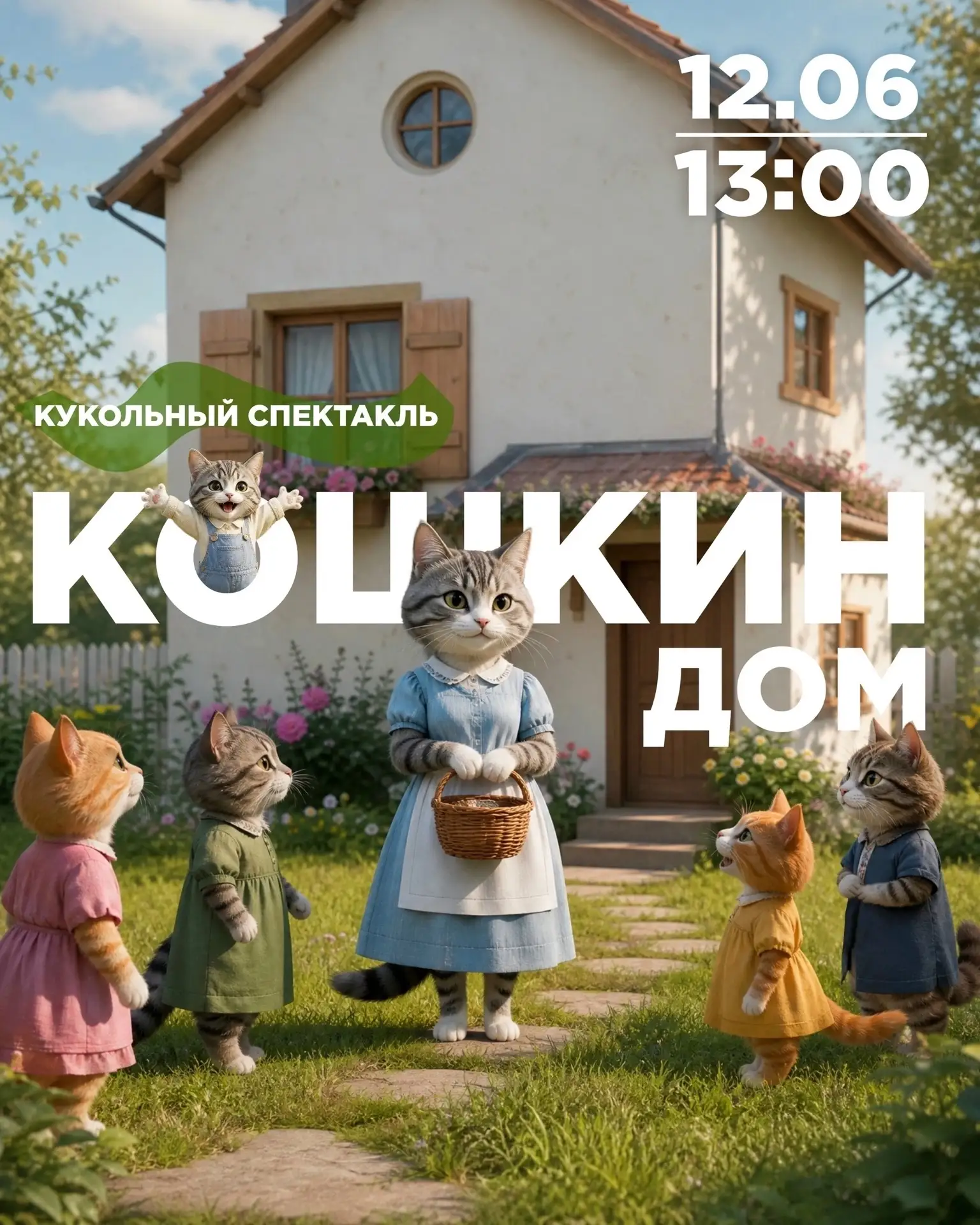 Бесплатно: Спектакль «Кошкин дом» в исполнении коллектива студентов Нижегородского театрального учил