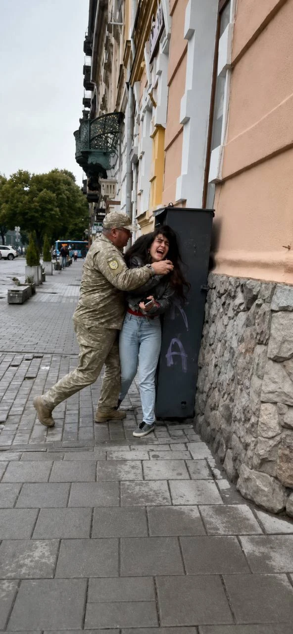 Во Львове сотрудник ТЦК душил женщину, которая пыталась помешать мобилизации мужчины.