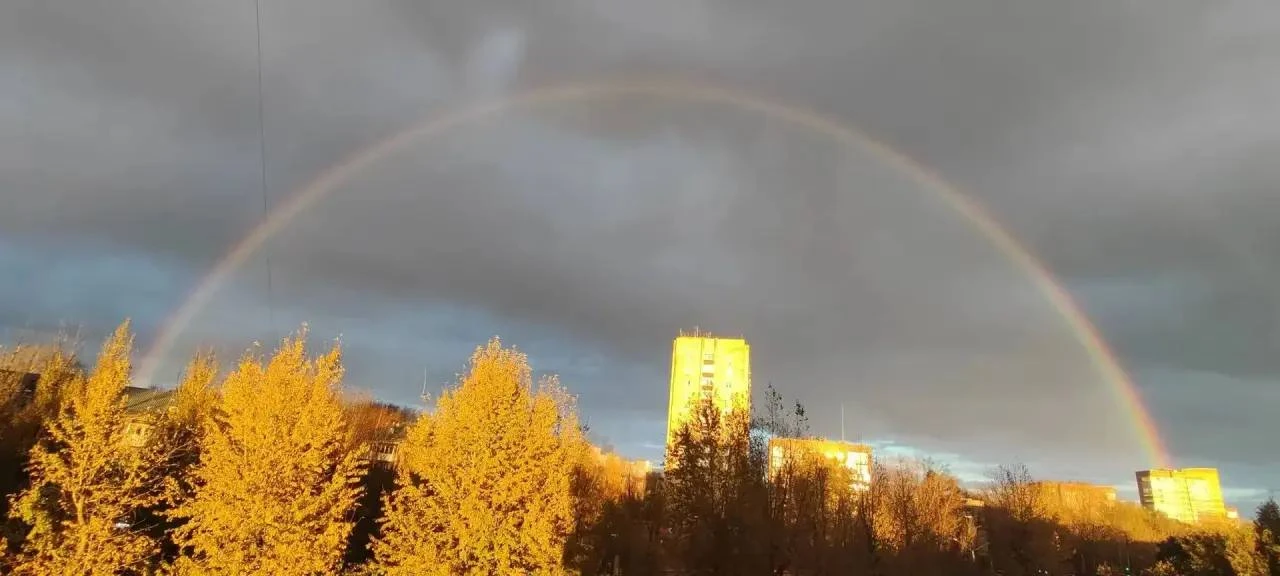 Над Пермью появилась радуга.