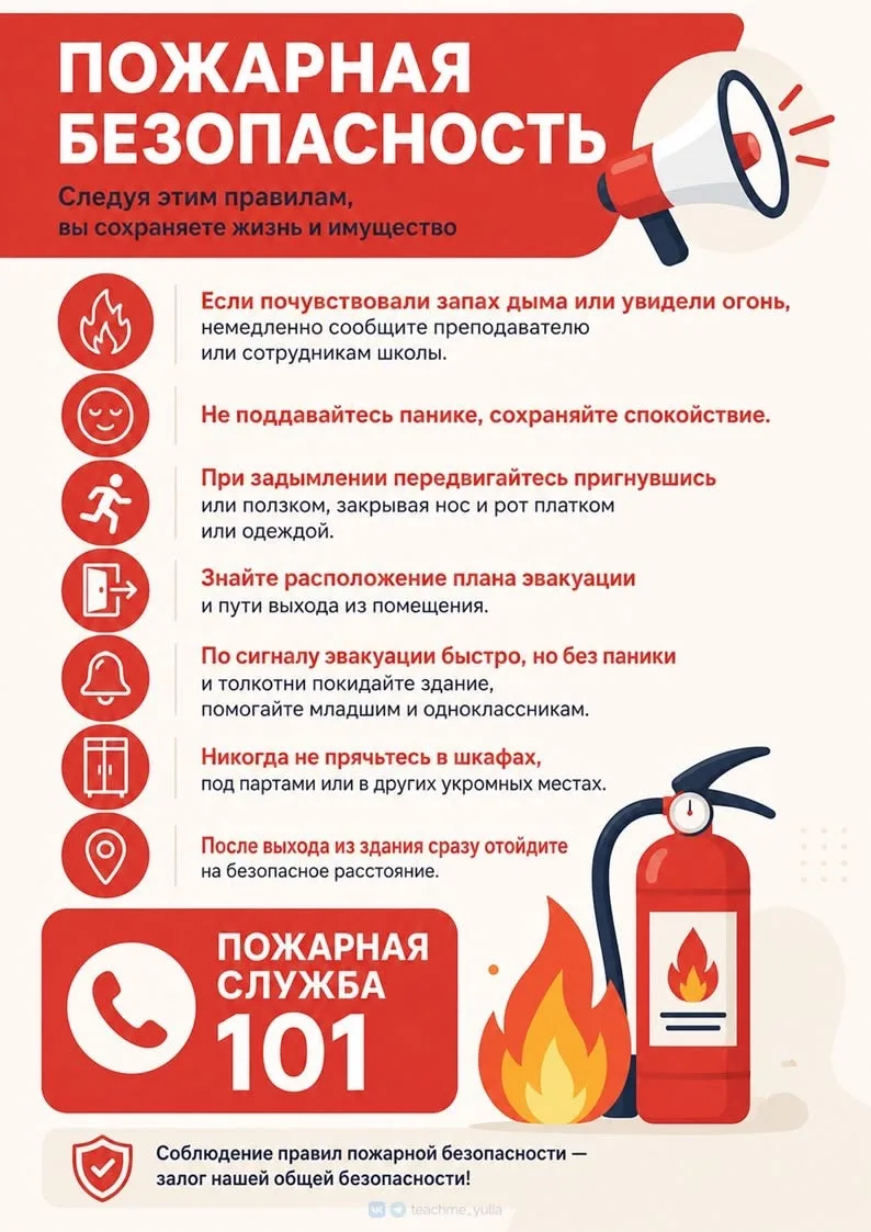 🚨📢Помните, что соблюдение правил пожарной безопасности может спасти жизнь вам и вашим...