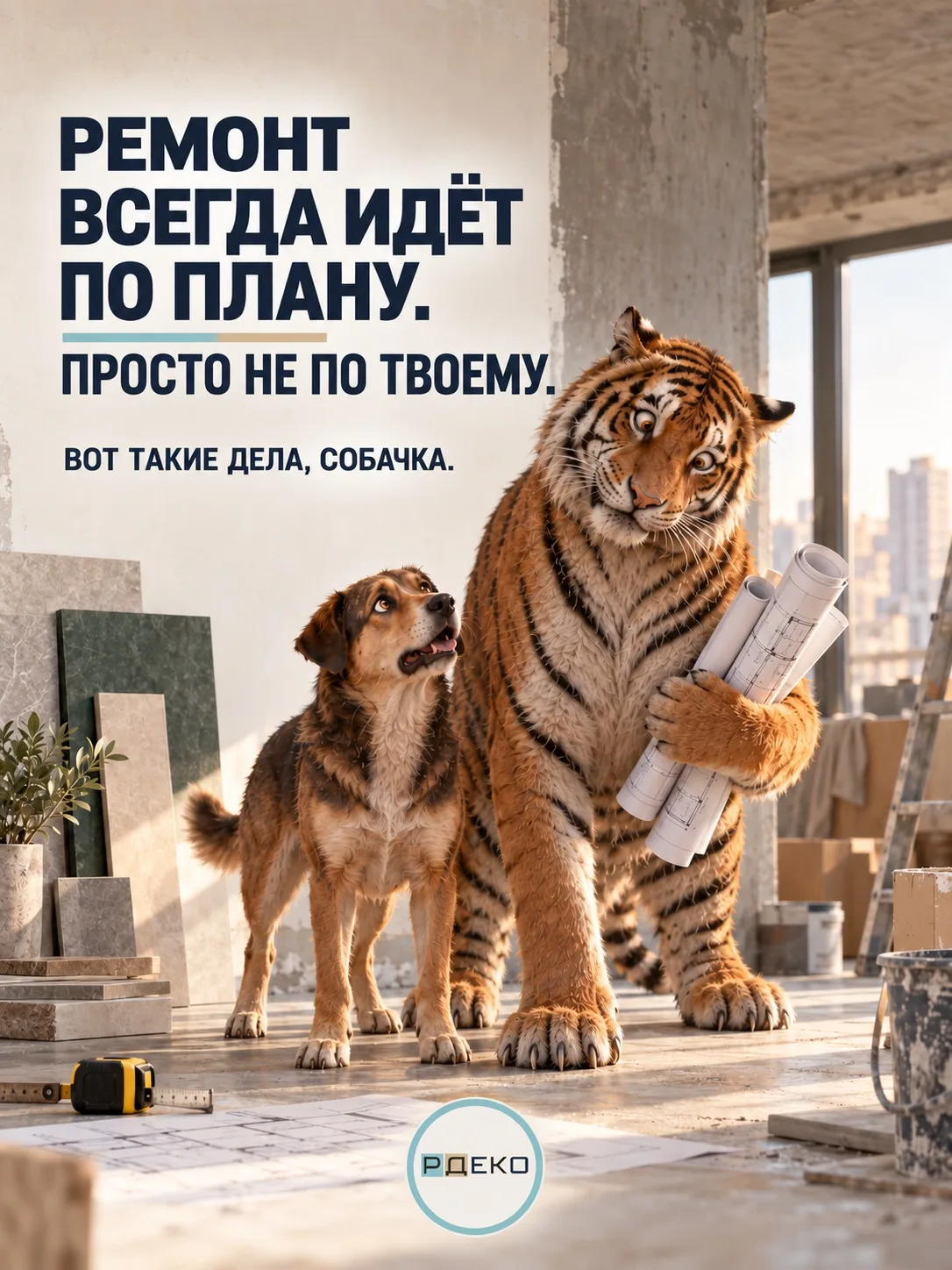 Если вам сказали, что ремонт займёт три месяца, просто улыбнитесь 😄