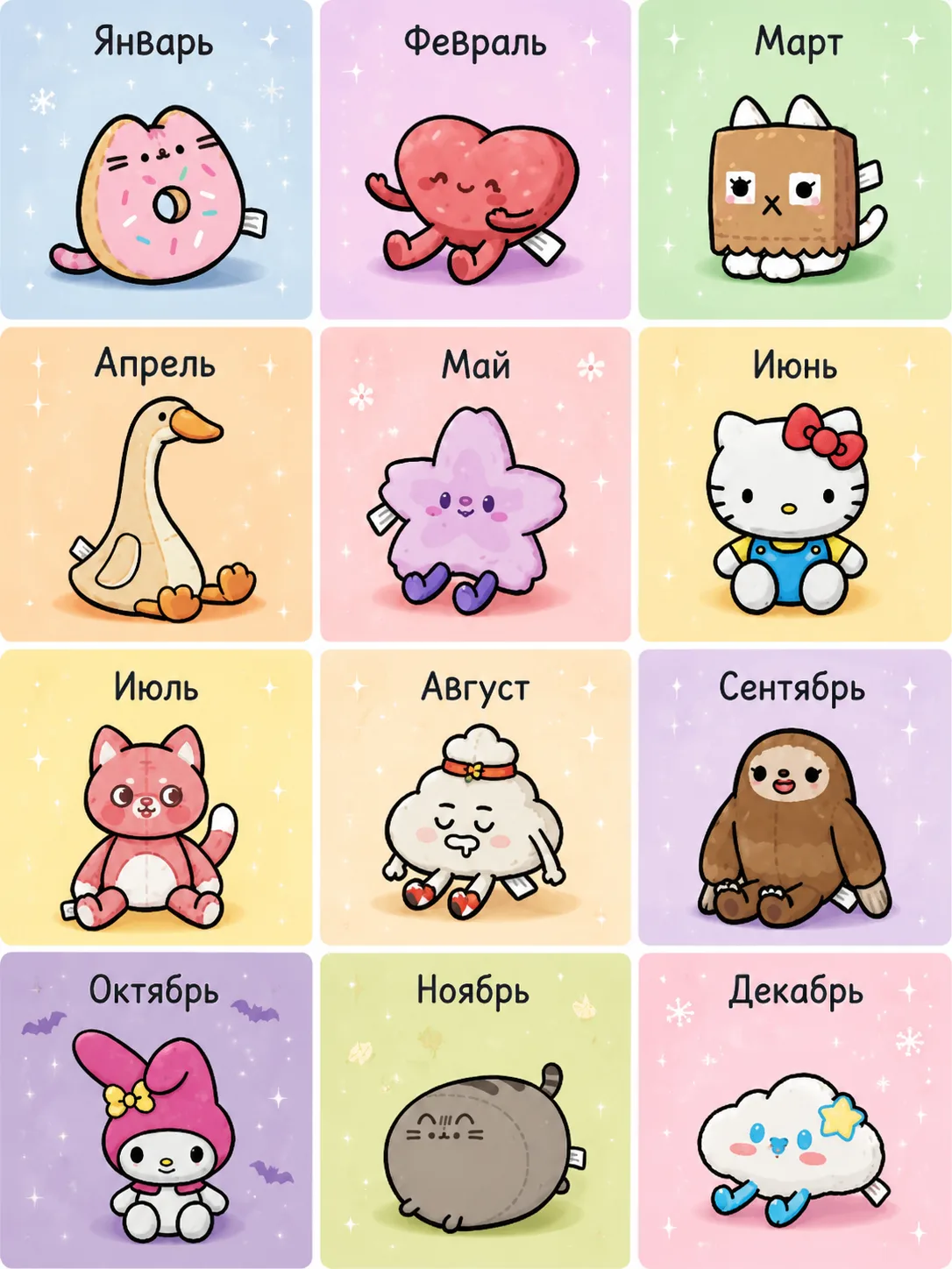 Месяц рождения = твоя игрушка 🧸Понравилась - ❤️