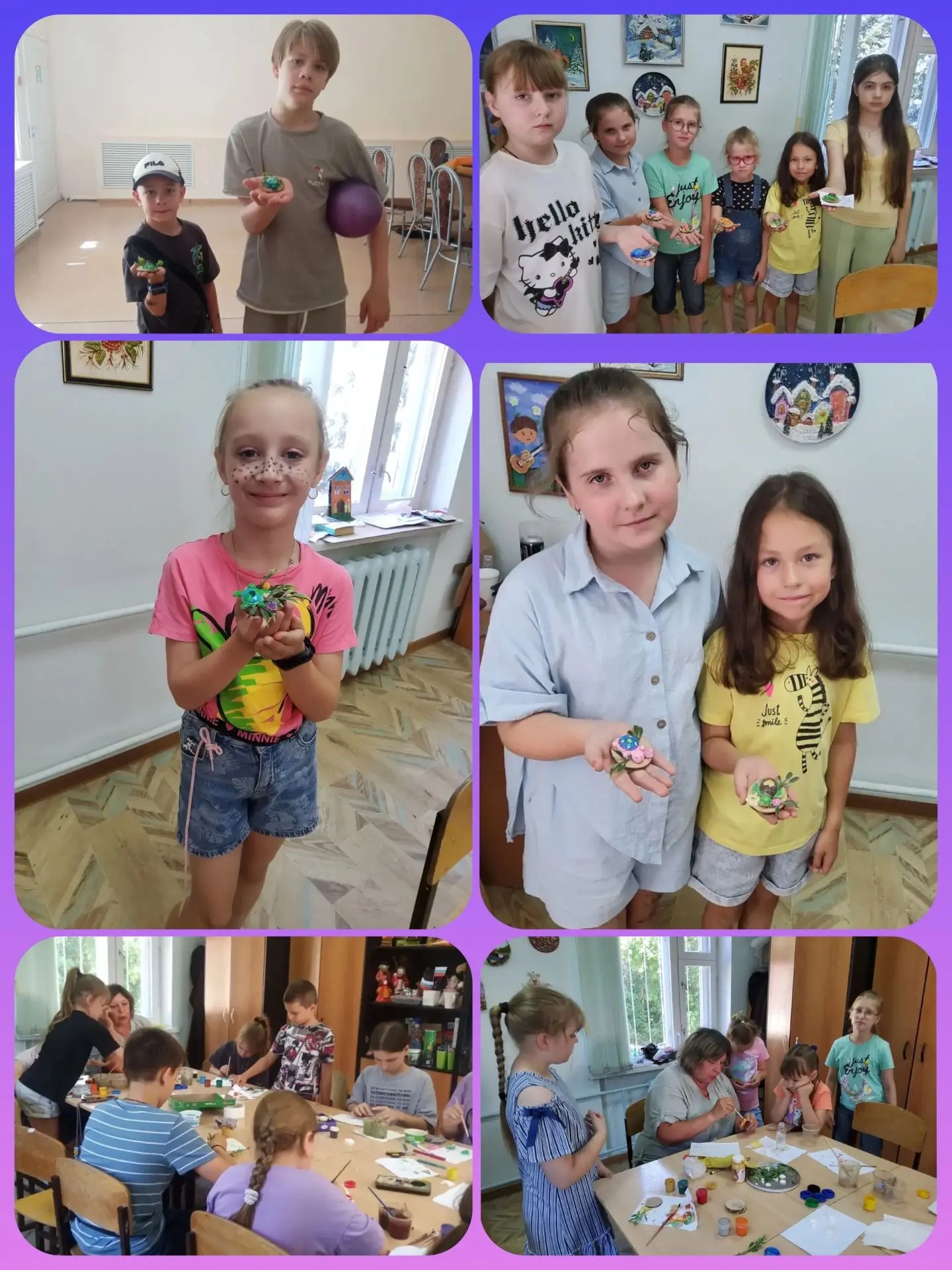 🎨 Творческий всплеск: мастер‑класс по росписи гипсовых черепашек от педагога Кижаевой Ольги Владими