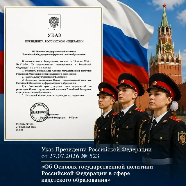 Указ Президента Российской Федерации от 27.07.2026 № 523