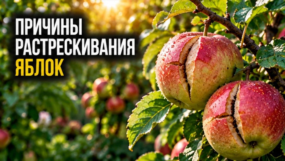 Причины растрескивания яблок