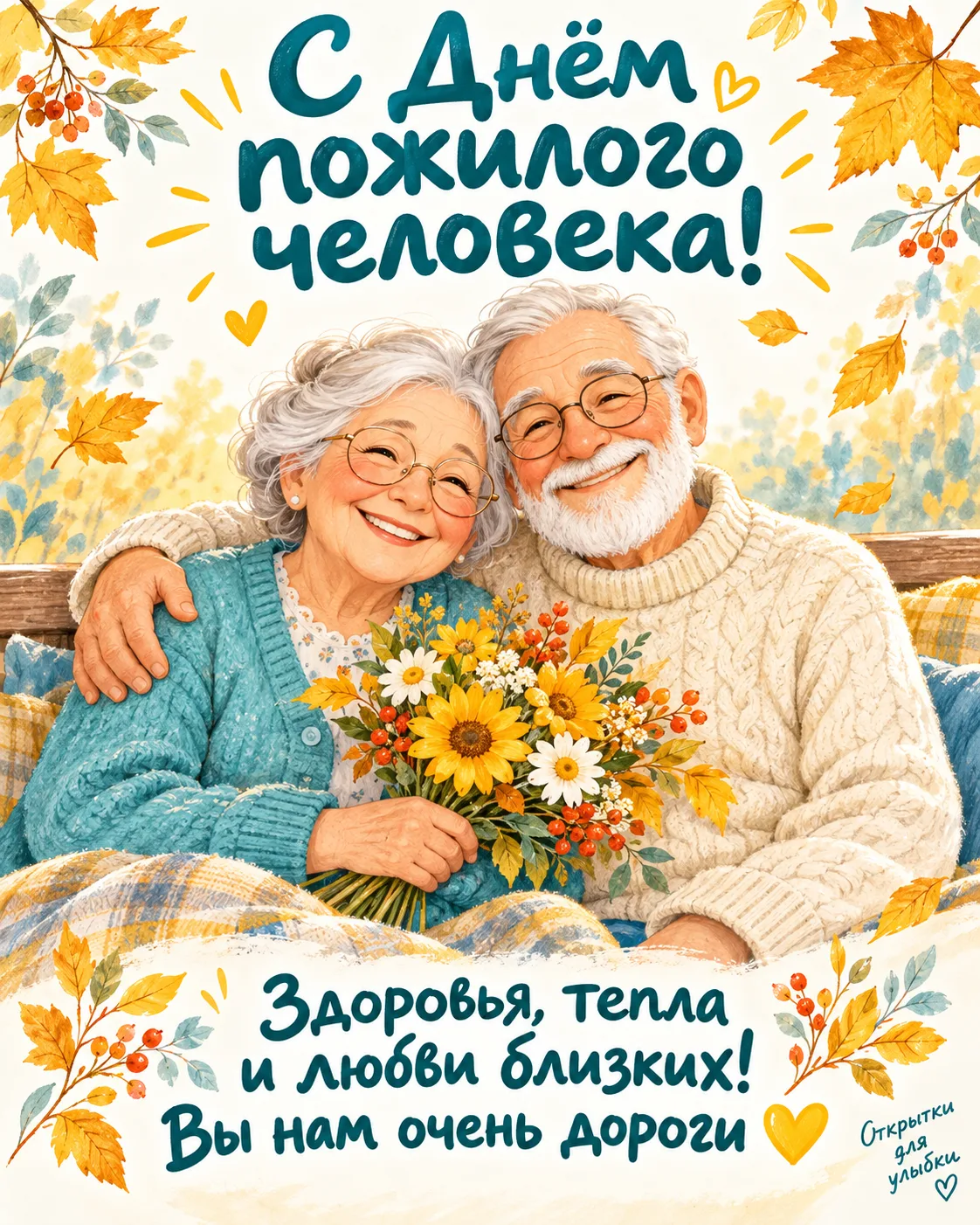 💛 С Днём пожилого человека! Здоровья и тепла нашим любимым бабушкам, дедушкам и родите...