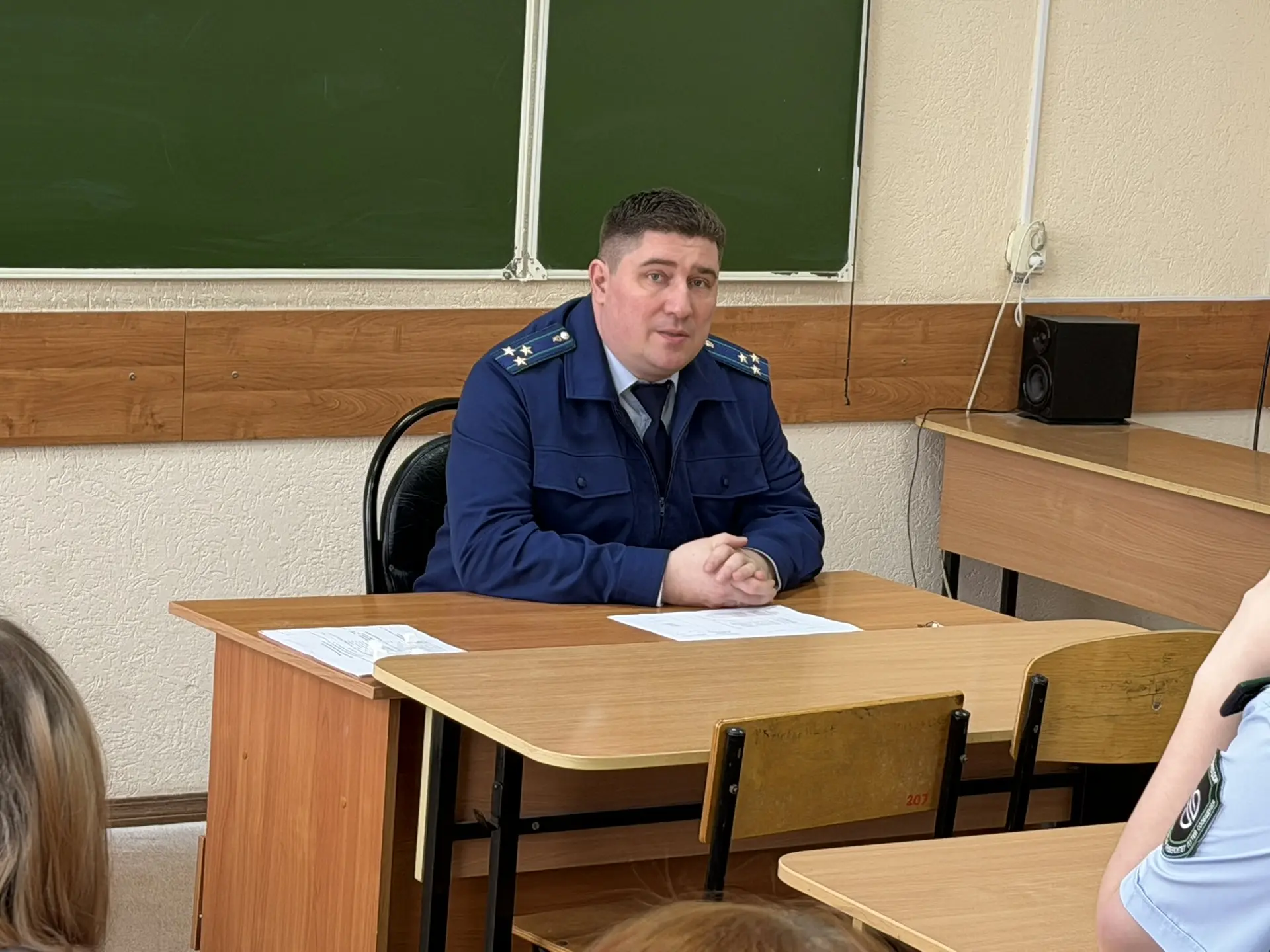 В техникуме состоялась встреча Пензенского транспортного прокурора Бирюкова Кирилла Александровича с