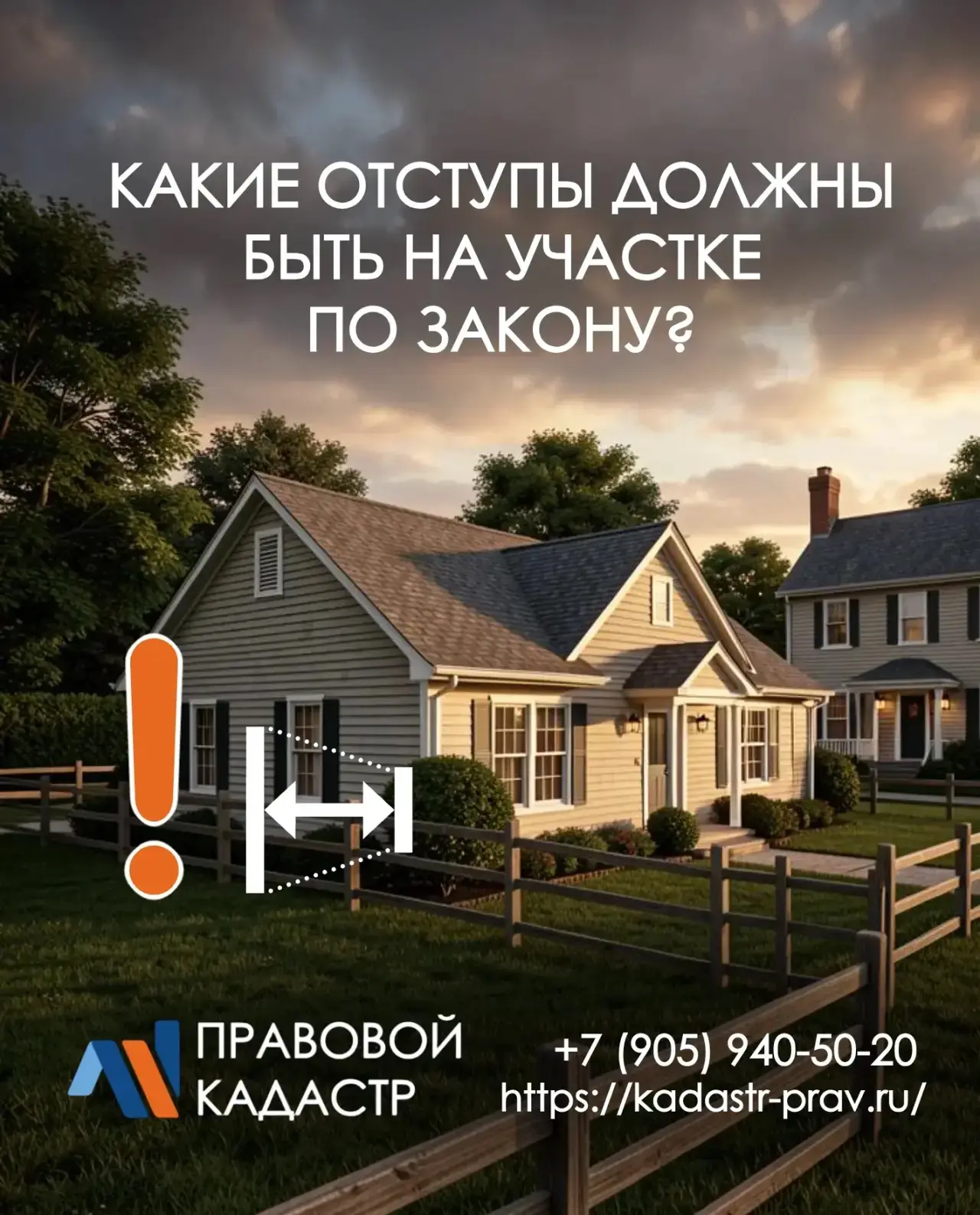 Базовые отступы на участке для жилой застройки 📐