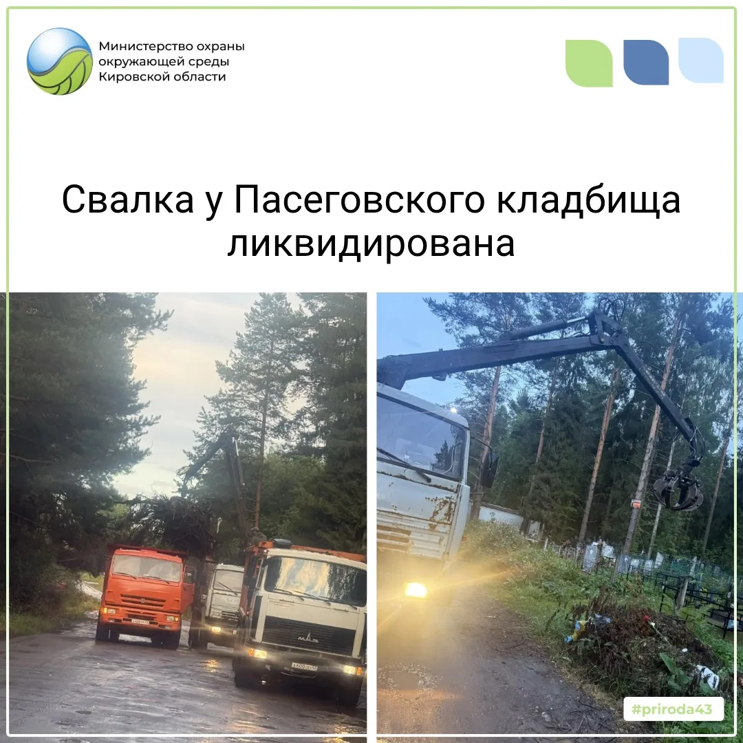 ✅У Пасеговского кладбища ликвидирована несанкционированная свалка