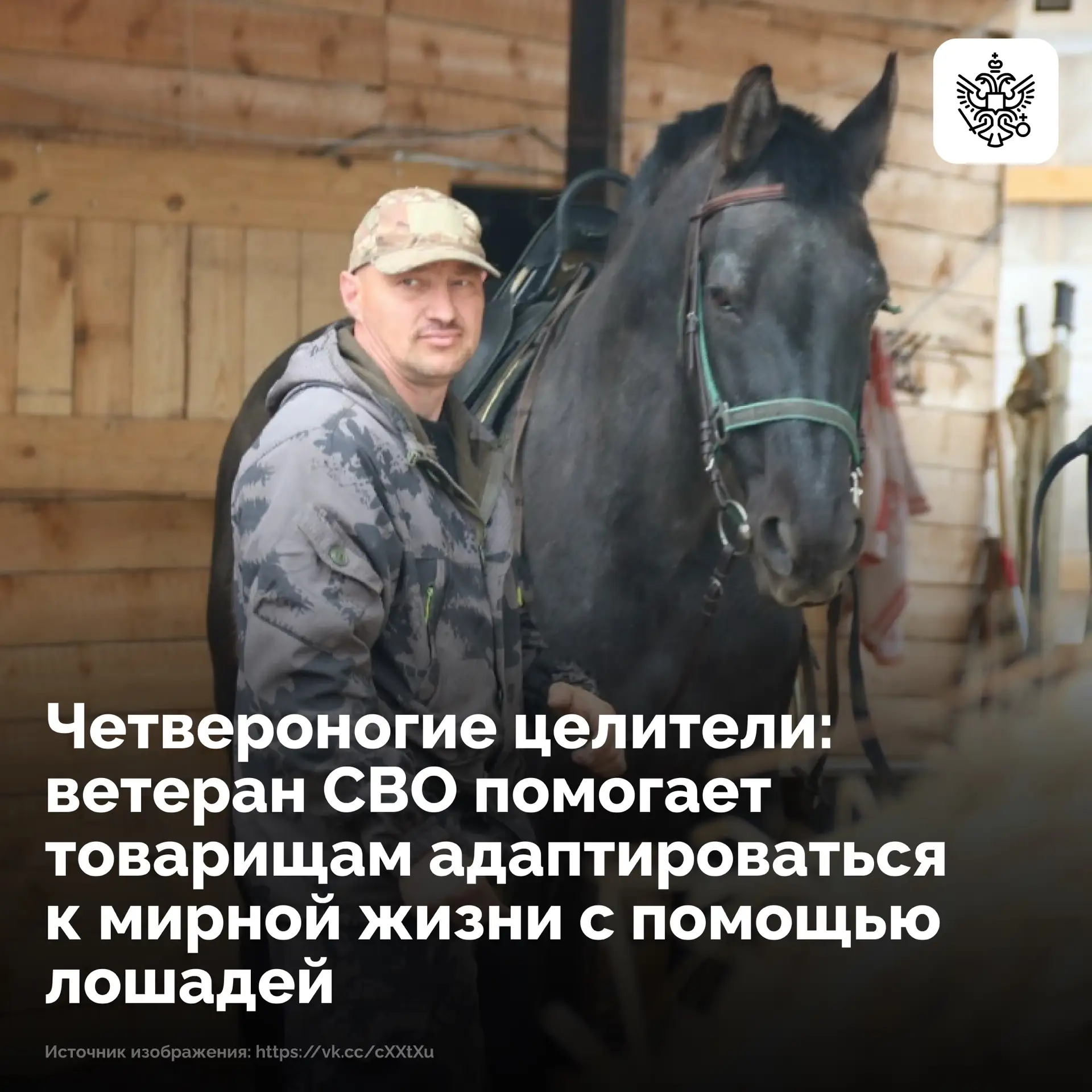 Участник СВО Дмитрий Лузан с детства любил лошадей. Вернувшись с фронта, он решил, что настало время