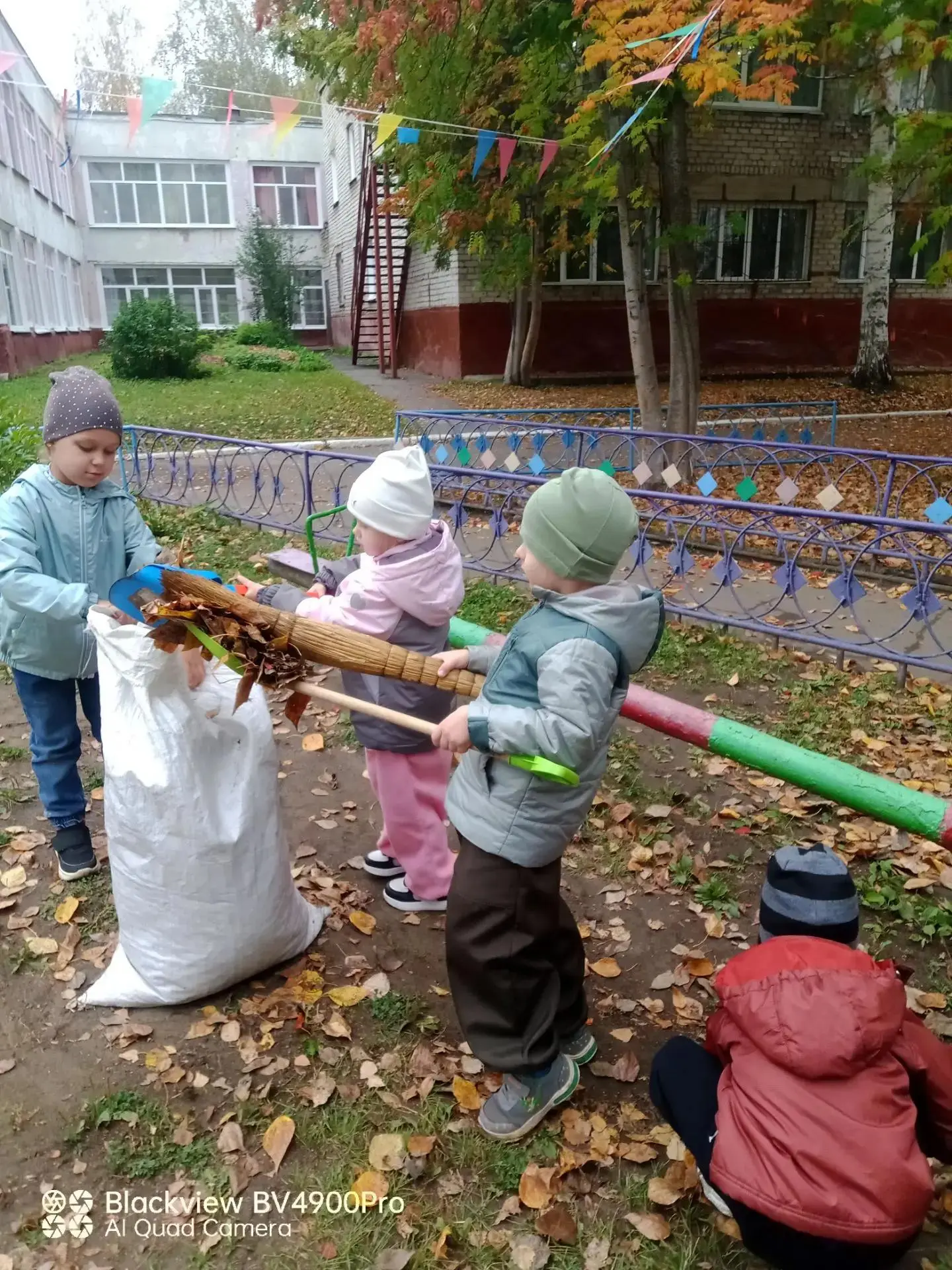 Осень раскрасила  прогулочный участок группы № 11 "Волшебная сказка" яркими красками, н...