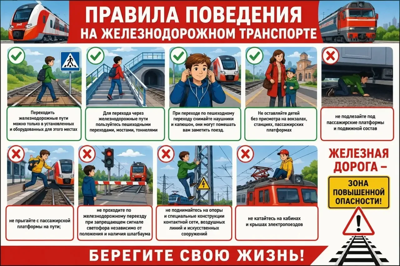 Железная дорога — зона повышенной опасности!