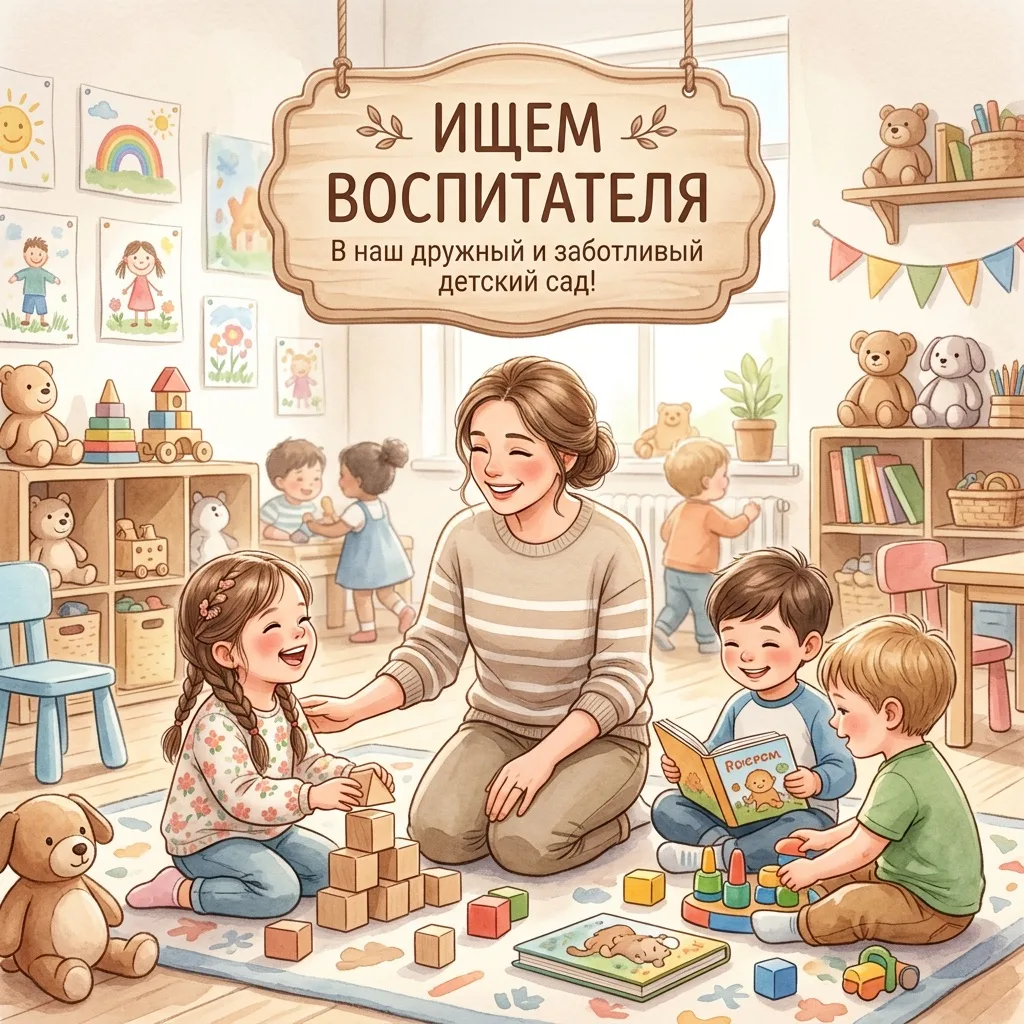 Детский сад № 11 приглашает на работу воспитателя в дружный, профессиональный коллектив.