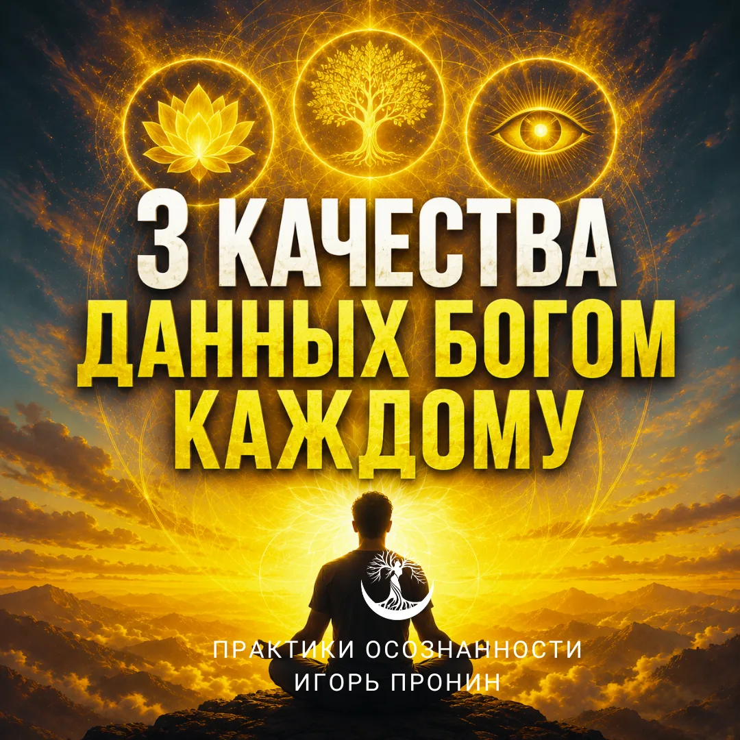 💡 3 качества данных Богом каждому

Каждый человек без исключения изначально обладает 3 качествами: 