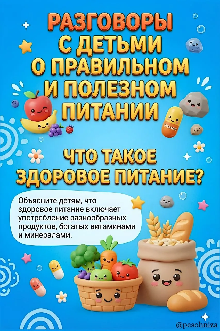 Почему важно говорить с детьми о здоровом питании🥗