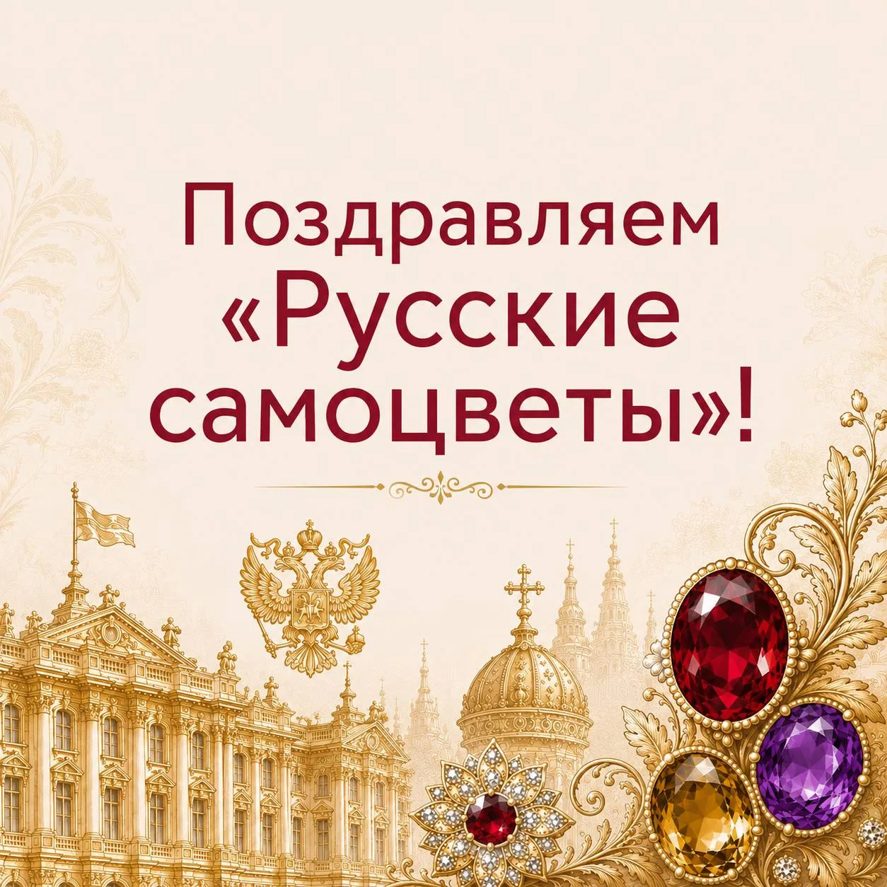 🥳🎁💎 Поздравляем наших друзей и партнеров, Императорский ювелирный дом «Русские самоц...