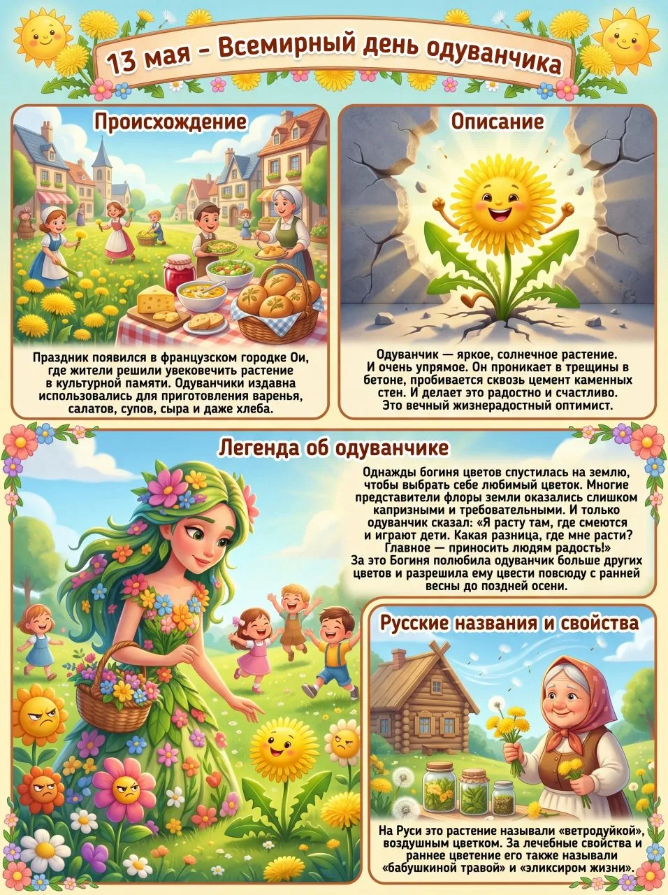 🌼✨ 13 мая — День одуванчиков! ✨🌼