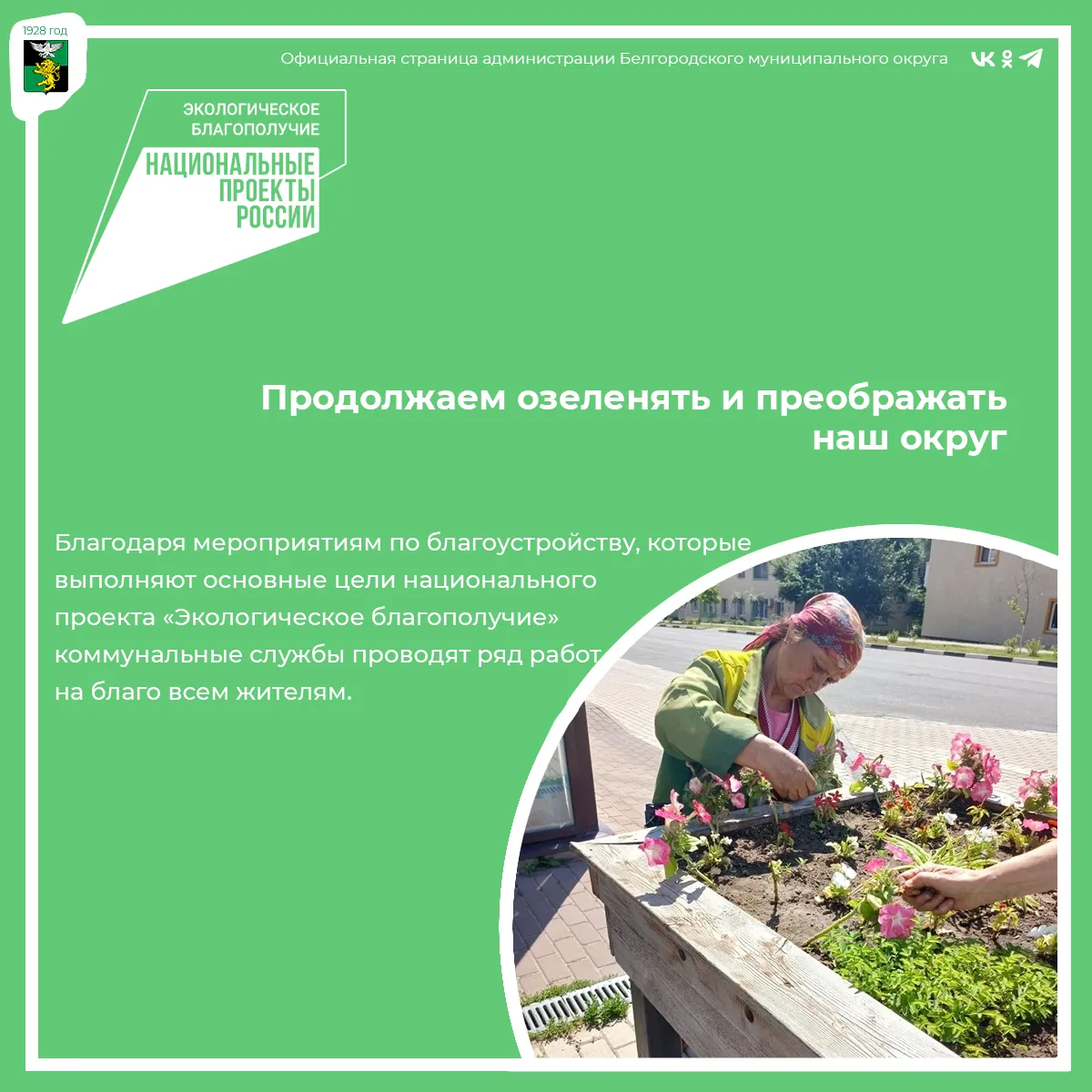 Продолжаем озеленять и преображать наш округ
