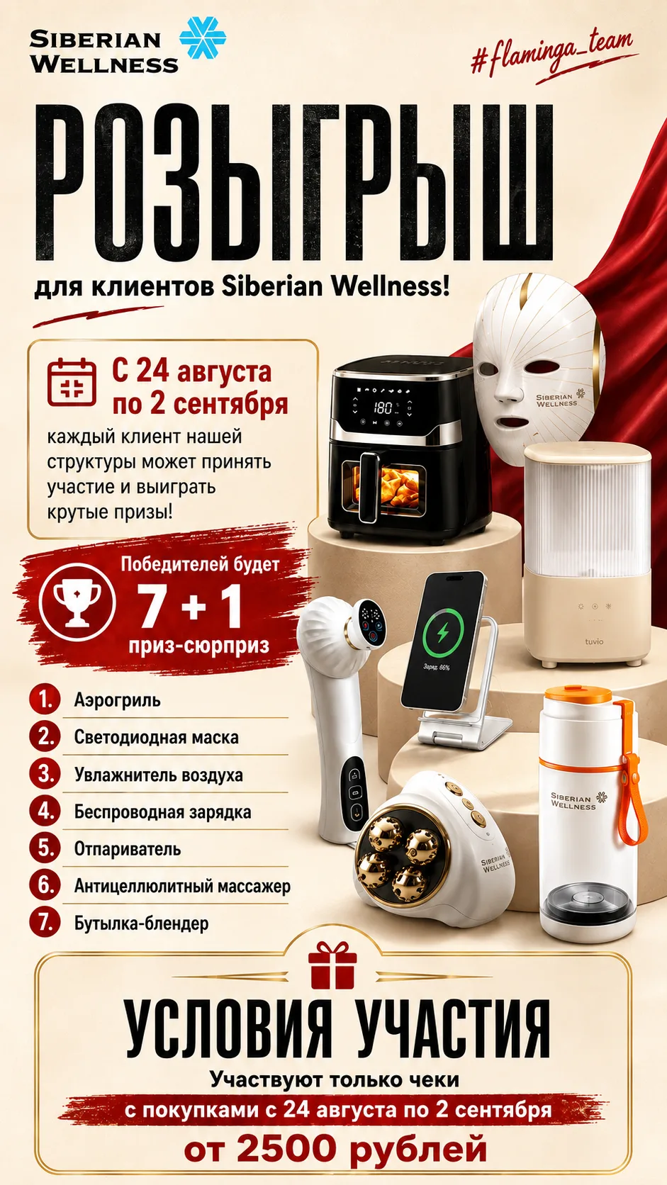 Девочки, у вас есть шанс выиграть один из 7 призов!
