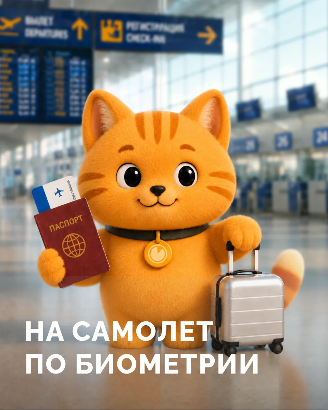 Теперь для посадки на рейс не нужны ни паспорт, ни посадочный талон. Достаточно подтвер...