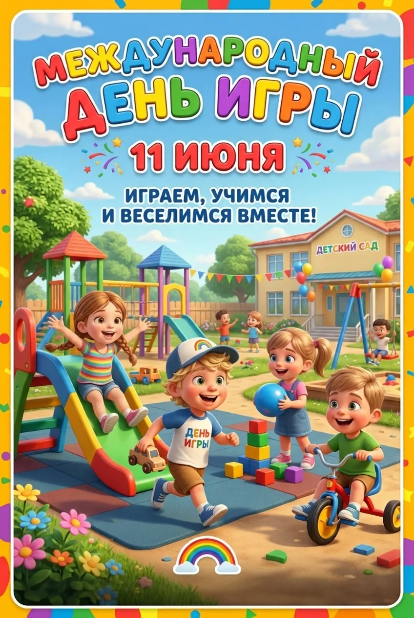 11 июня ежегодно отмечается Международный день игры — особый день, который в детских са...