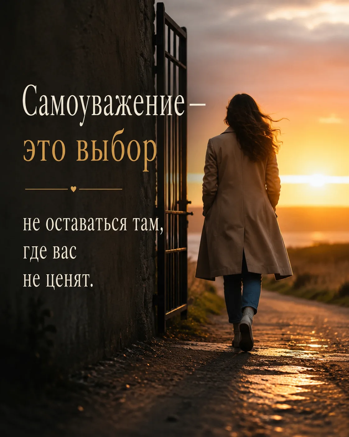 Самоуважение —
это выбор
не оставаться там,
где вас
не ценят.

❤ Психология отношений