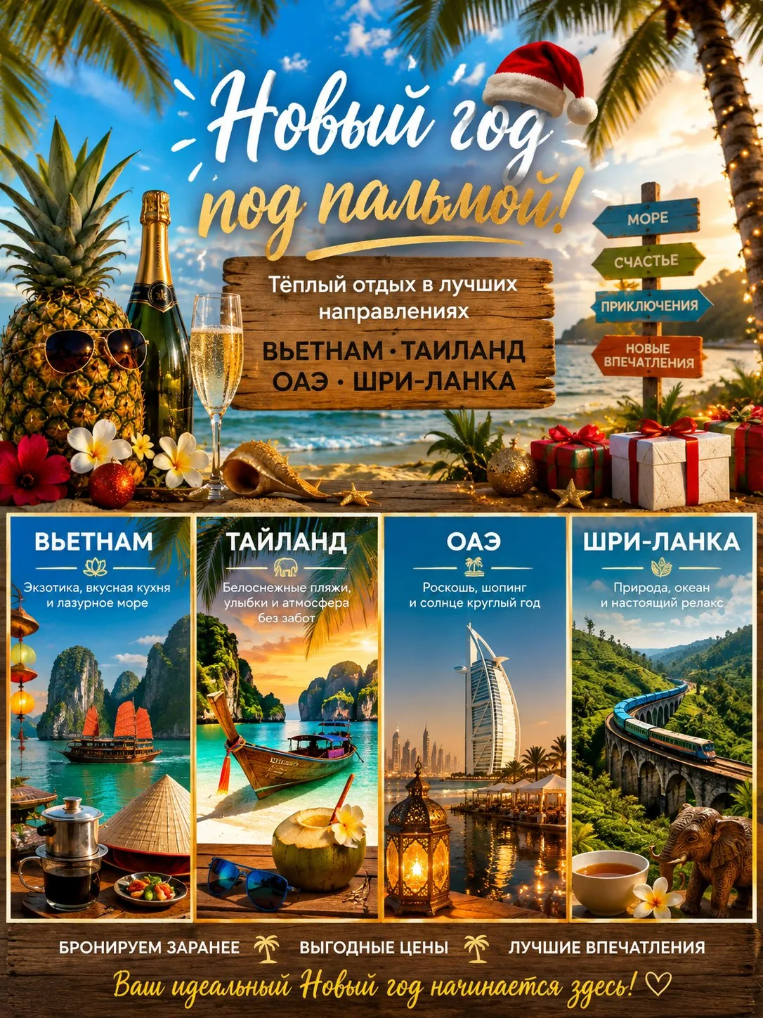 Встретить Новый год под пальмой